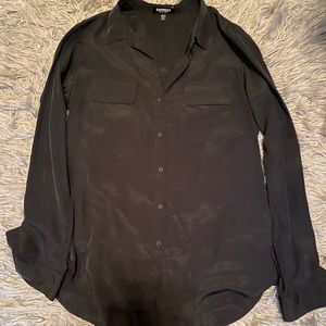 Black Button down blouse